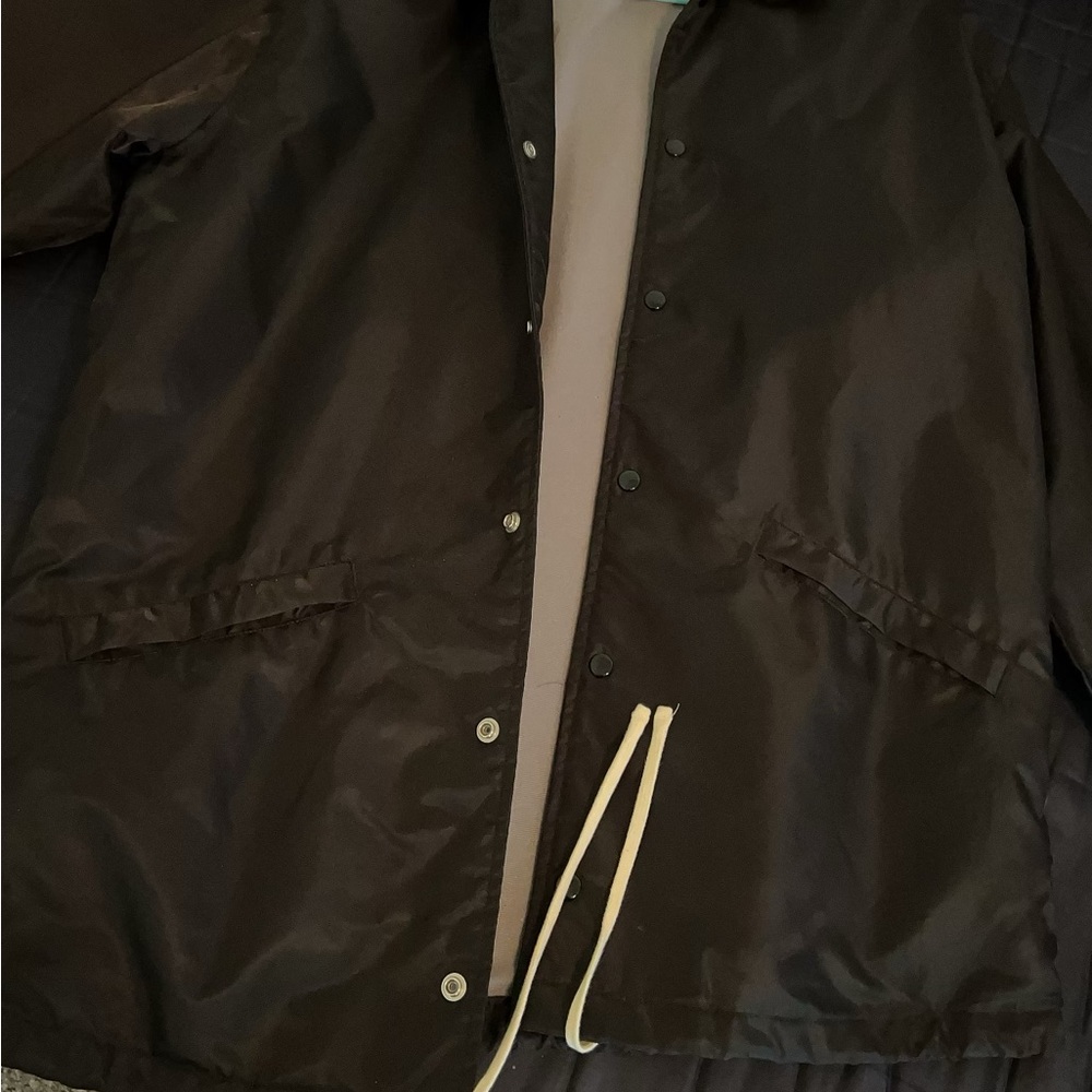 Essentials Black Windbreaker Jacket